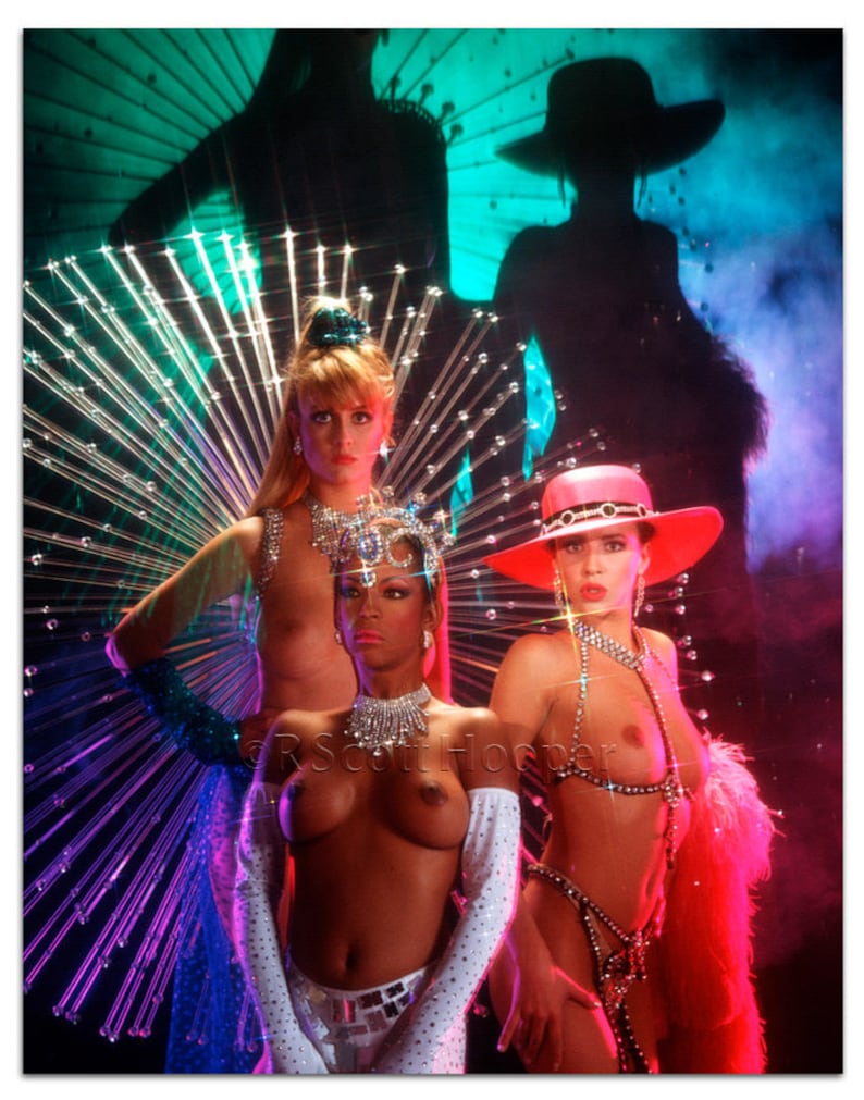 These three topless costumed... 