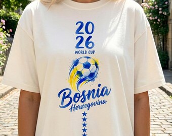 Bosnia Herzegovina 2026 Soccer Cup Shirt, Bosnia Soccer T-shirt, Unisex Football Fan Gift, Comfort Colors Vintage Tee, Bosnia Pride Apparel