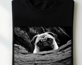 Silence Of The Lambs Dog Comfort Colors Shirt, Peeking Precious Pug Gift, Funny Horror Movie Parody Art, Retro Cult Classic Graphic Tee