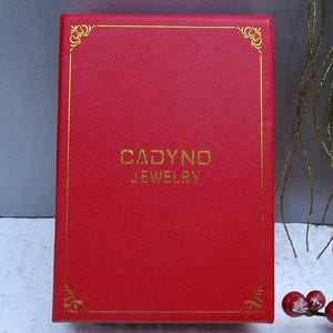 vintage cadyno authentic jewelry box Hard Case Red storage box.