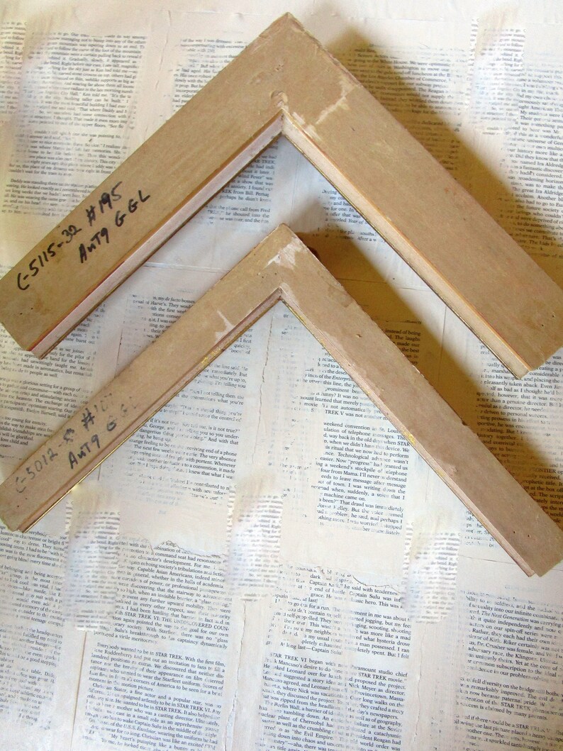 Wooden Picture Frame Parts Salvaged Carved Wood 2 Etsy