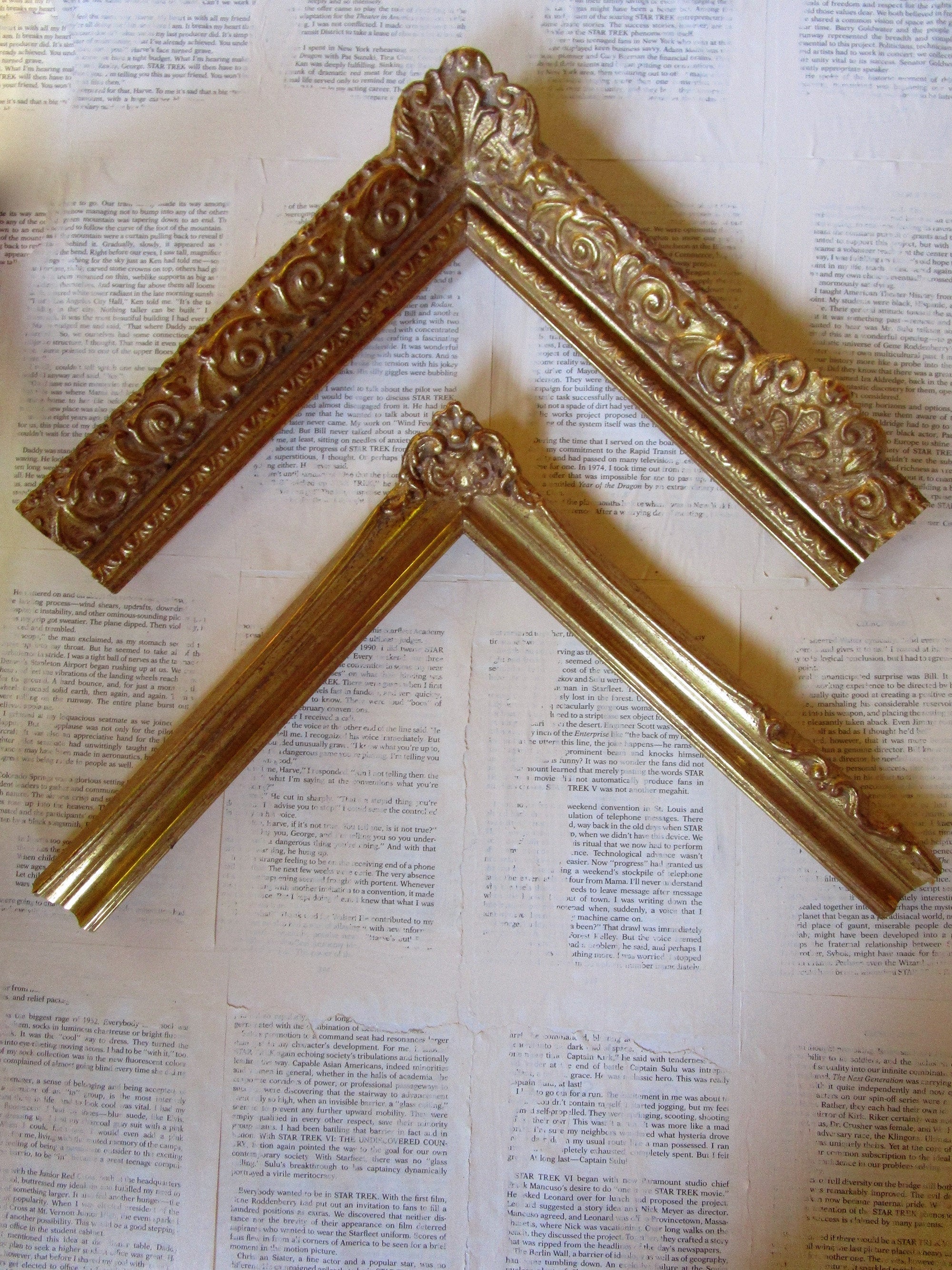 Wooden Picture Frame Parts Salvaged Carved Wood 2 Etsy