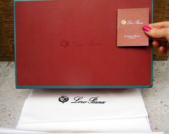 vintage loro piana authentic gift box 12.50"x  8.25" x  4.50".