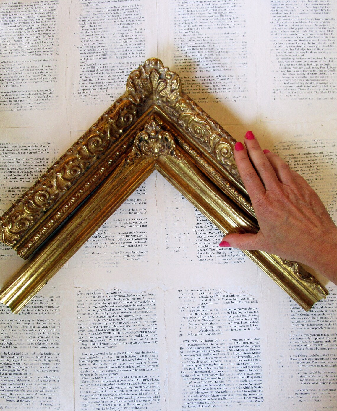 Wooden Picture Frame Parts Salvaged Carved Wood 2 Etsy