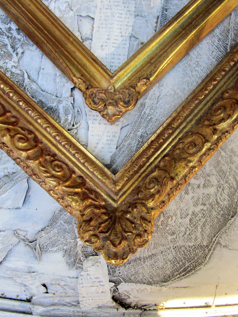 Wooden Picture Frame Parts Salvaged Carved Wood 2 Etsy