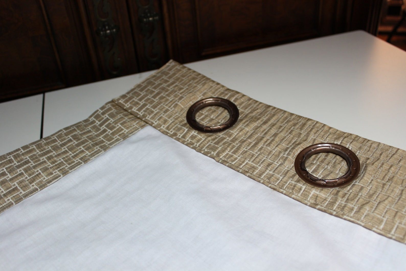 Drapery Panels With Grommets Two Drapes With 2 1/2 Panels Etsy