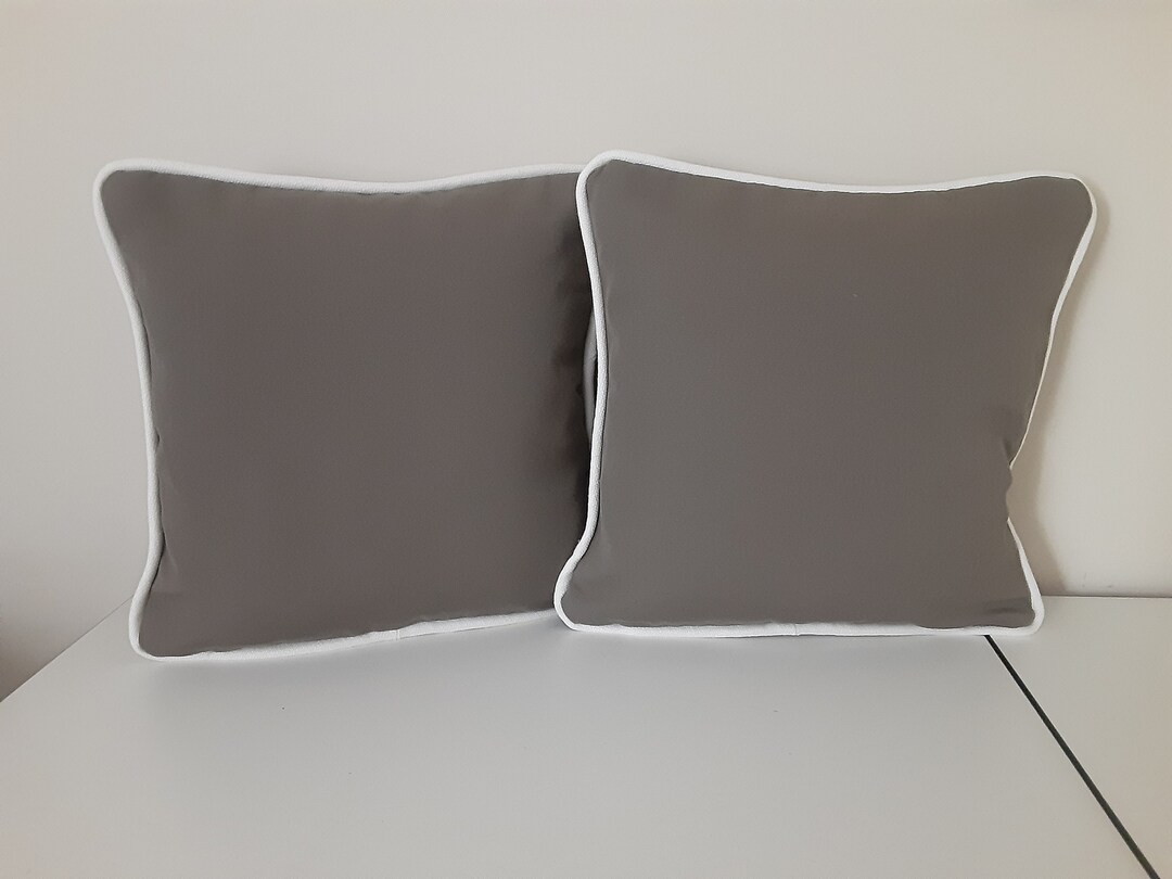 Dos almohadas pequeñas 12 x 12 Taupe con Etsy España