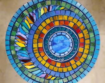Mosaic Table Top Rainbow Multi Colors - Made to Order