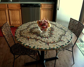 Mosaic Table Top  -COMMISSION ONLY -Indoor or Outdoor