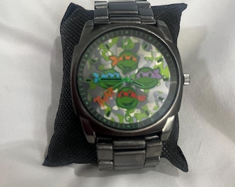 Teenage Mutant Ninja Turtles Gunmetal Metal Band Watch