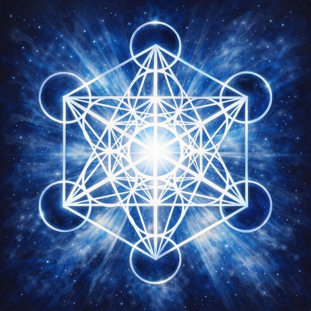 Metatron’s Cube Printable Wall Art – Sacred Geometry Cosmic Spiritual ...