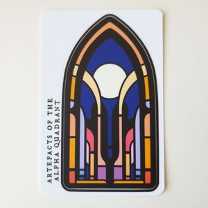 LCARS Stained Glass Window Matte Vinyl Sticker