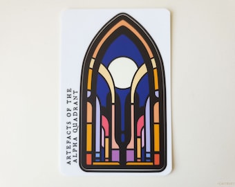 LCARS Stained Glass Window Matte Vinyl Sticker