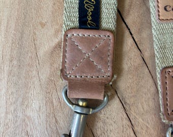 Vintage Canon Camera Strap | Leather & Fabric, Made in Japan