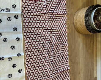 3 Sets Vintage Japanese Tenugui Cloths – Showa Era Cotton Textiles