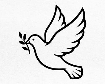Friedenstauben Cut File: Ideal für Decals, Cricut & Party Decor. Svg Png Pdf Jpg Adobe Illustrator (Digitaler Download)
