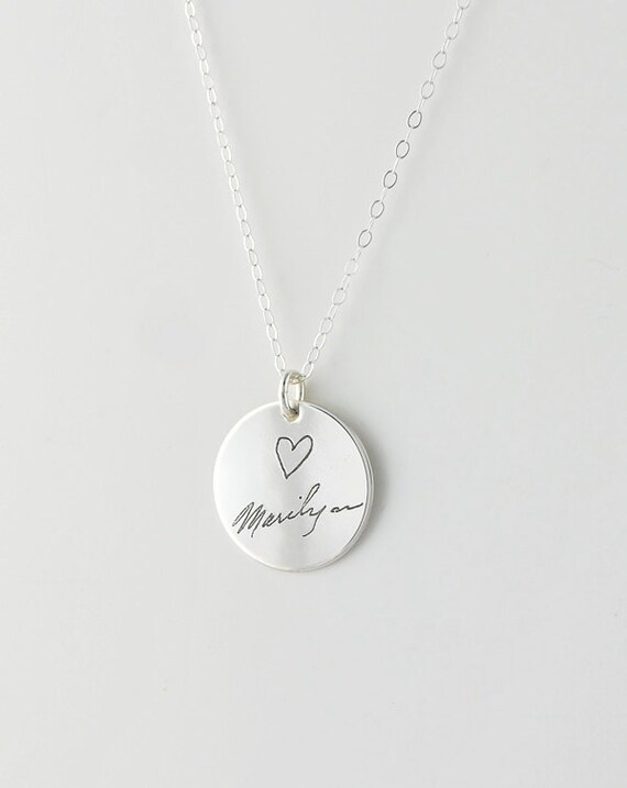 Handwriting Necklace | Caitlyn Minimalist Sterling Silver / 21 Inches