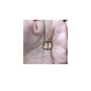 Solid 14k yellow, rose or white gold charm with your baby&#39;s actual hand or footprint pendant • Custom personalized push gift for Mothers