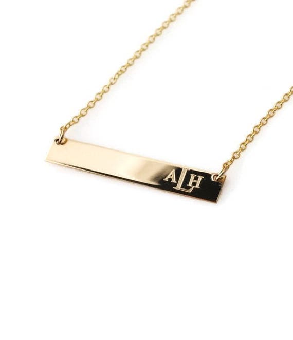 Bar Necklace in Platinum by Gabriela Hearst