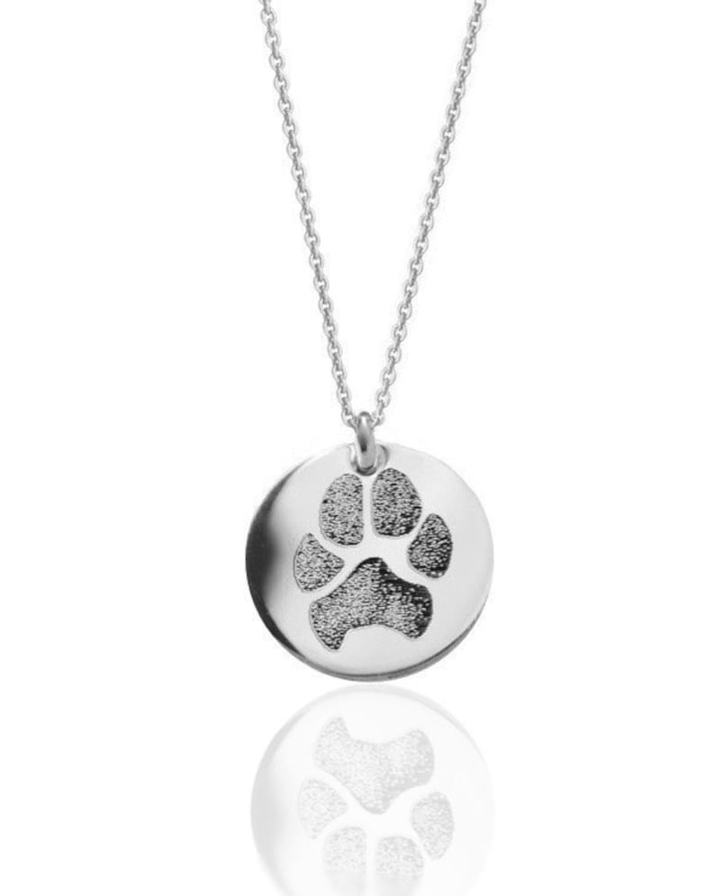 Pet memorial jewelry Actual paw print personalized pendant Etsy