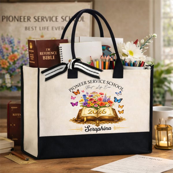 Bolso de mano personalizado para la escuela Pioneer Service, Life Ever, 2026 JW Gift