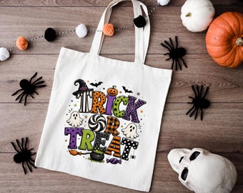 Halloween Tote Bag, Trick or Treat Bag, Halloween Gift for Kids