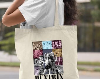 Huntrix Kpop Tote Bag, Demon Hunters Cotton Shoulder Bag