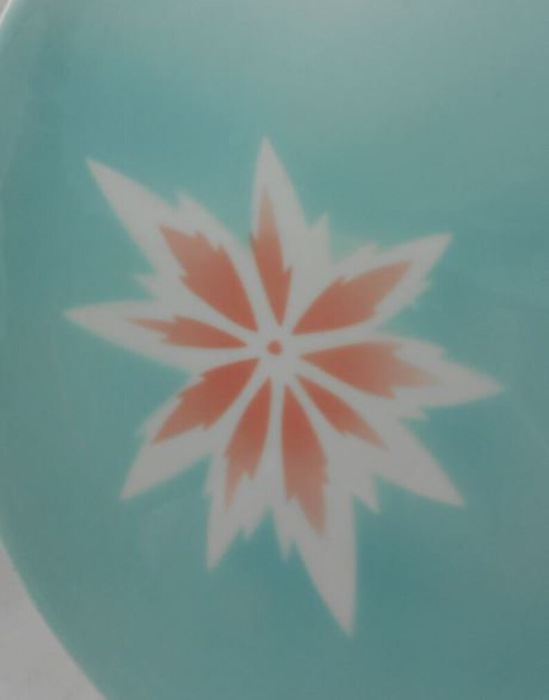 Vintage Princess China Tru-Tone Moderne \u2018Sunburst\u2019 Salad Plate
