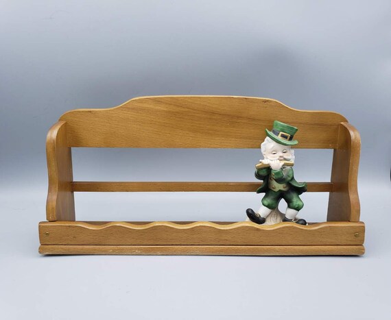 Vintage Wood Spice Rack Small Shelf Tchotchke Shelf Made in Japan 