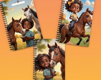 Black Girl Horse Notebook Cover (Digital Download)