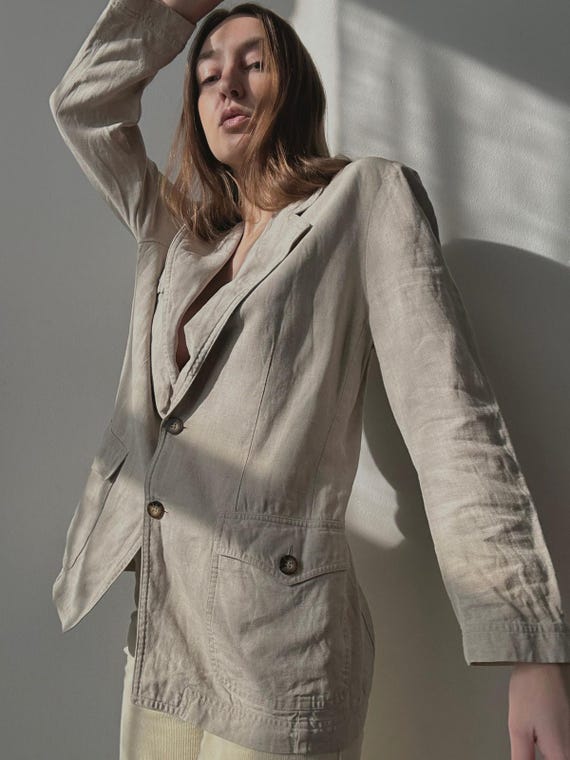 LINEN BLEND BLAZER