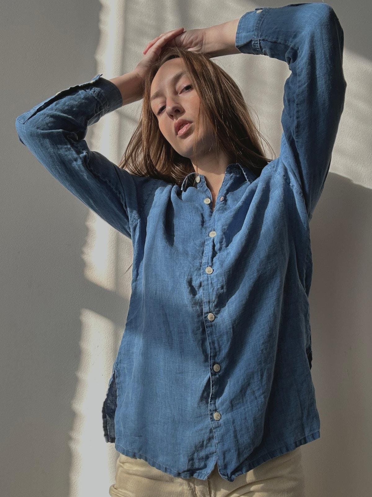 LINEN BUTTON UP - Etsy
