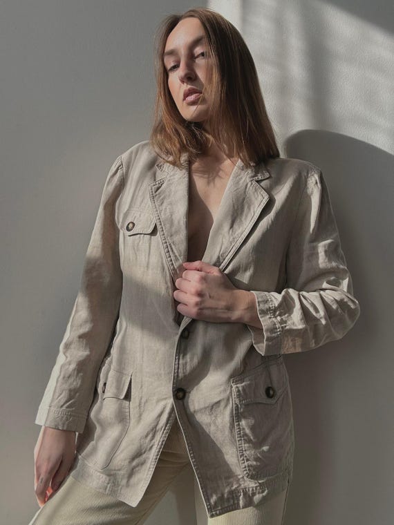 LINEN BLEND BLAZER View 2