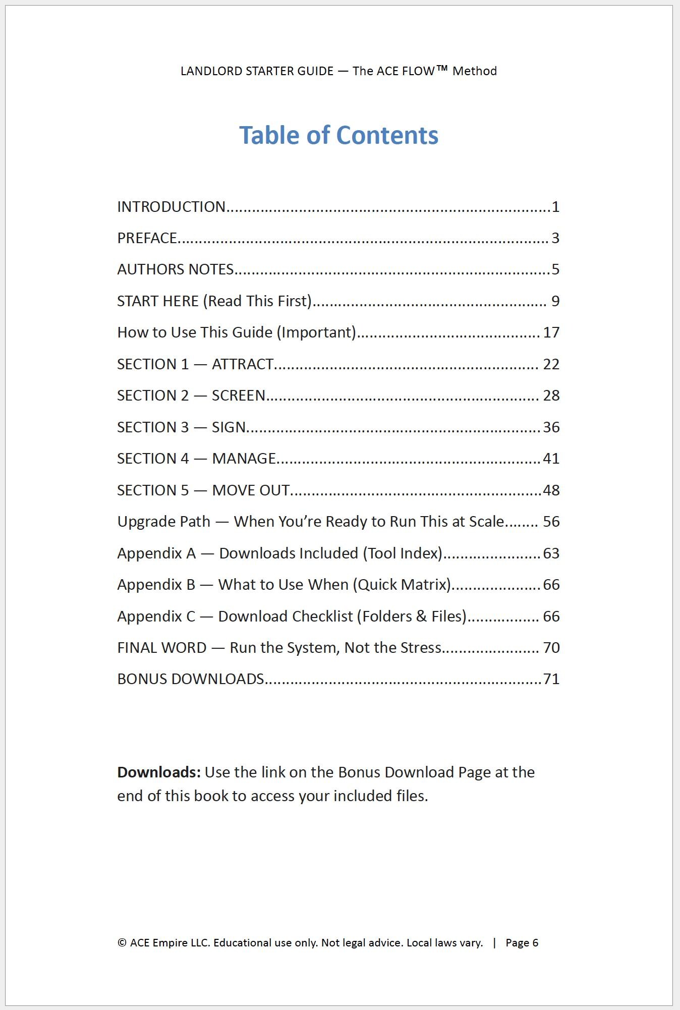 Landlord Starter Guide Ebook + Templates Bundle | Ace Flow™ Method ...