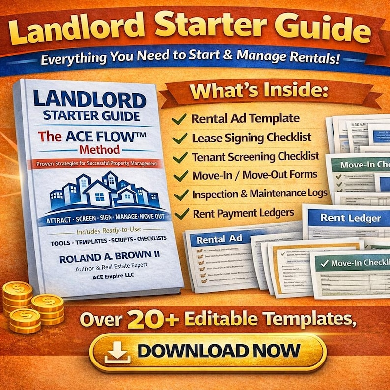 Landlord Starter Guide Ebook + Templates Bundle | Ace Flow™ Method ...