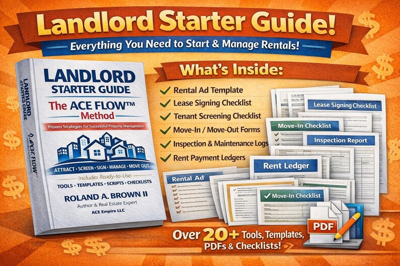 Landlord Starter Guide Ebook + Templates Bundle | Ace Flow™ Method ...