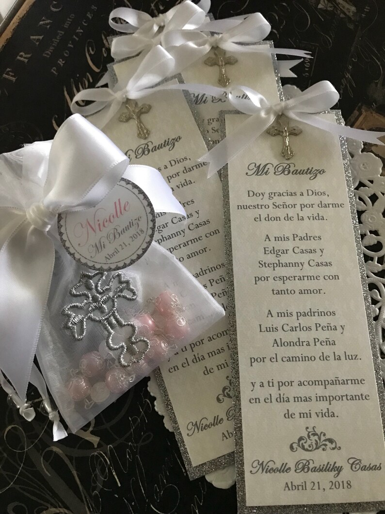First Communion Favor Baptism Bookmark Remembrance Card | Etsy
