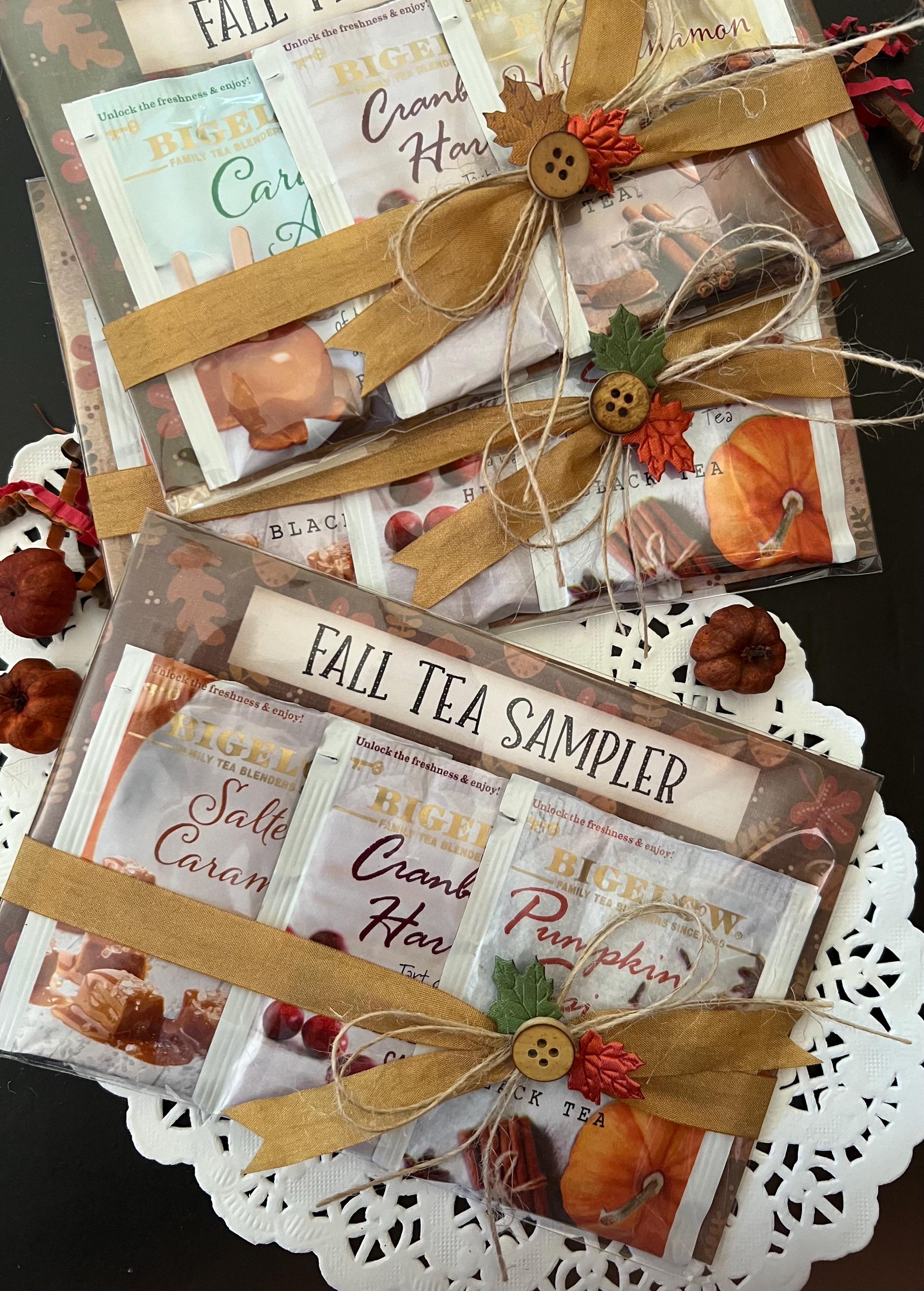 Set of 2 Fall Tea Sampler, Tea Packets for Favors, Hostess and Teacher ...