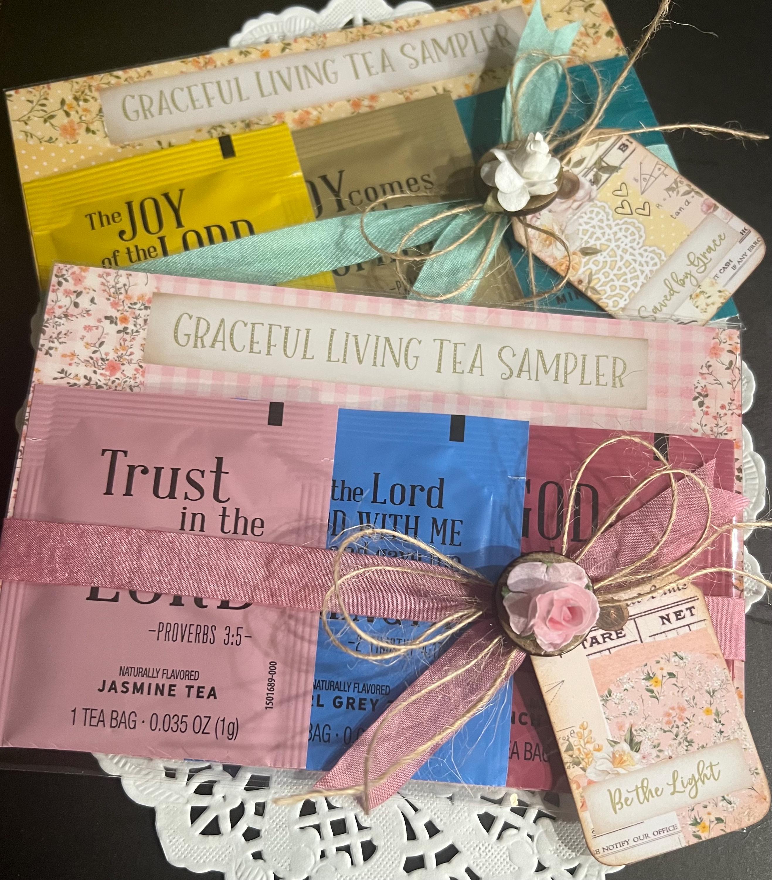 Set of 2 Graceful Living Tea Sampler, Faith Tea Packets for Favors ...