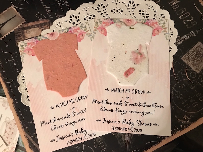 Baby Shower Favor Wildflower Seeds Seeded Flower Paper Etsy New Zealand