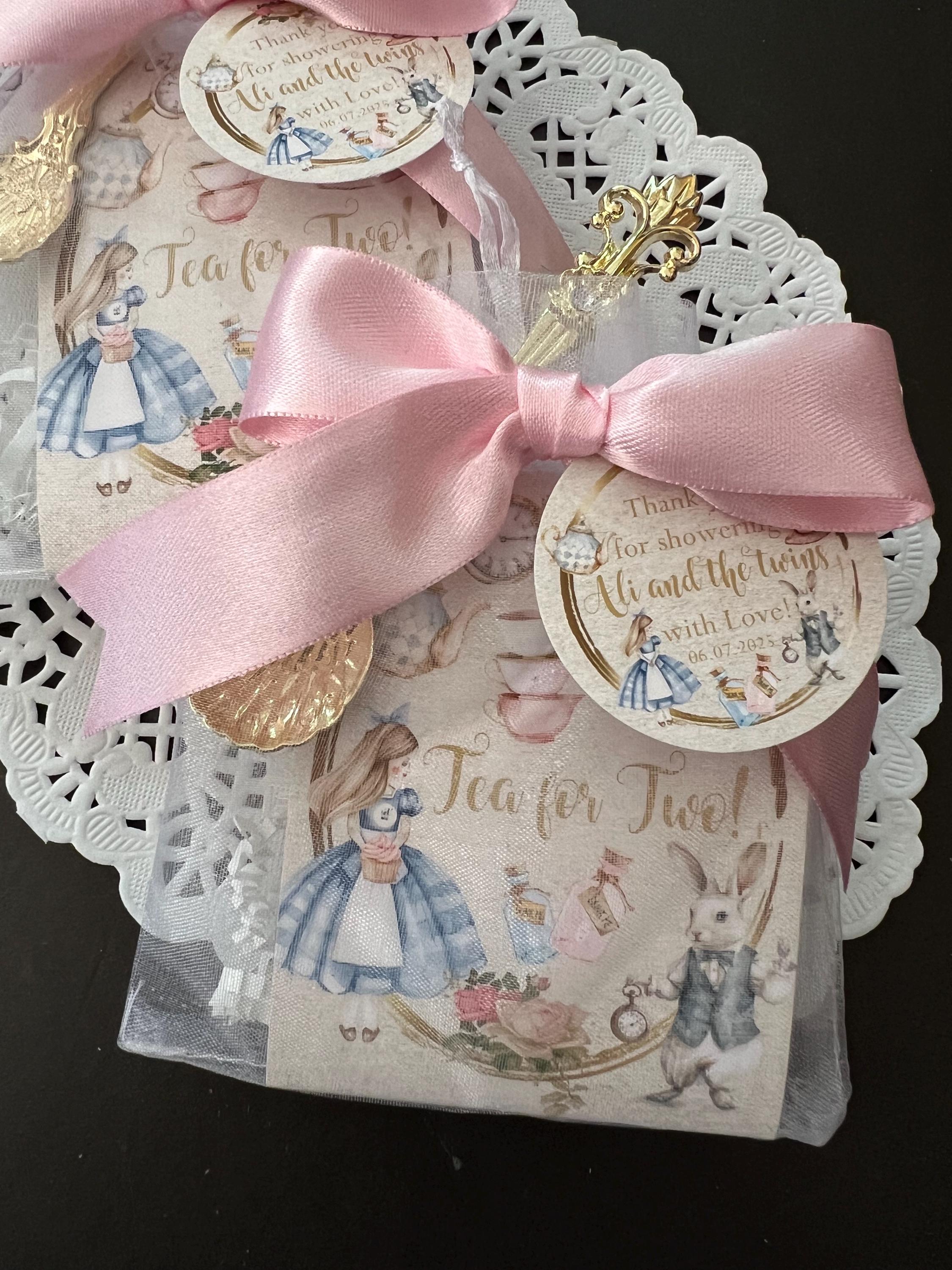 Set of 10 Alice in Wonderland Tea Party Favors, Tea Party Shower Favor ...