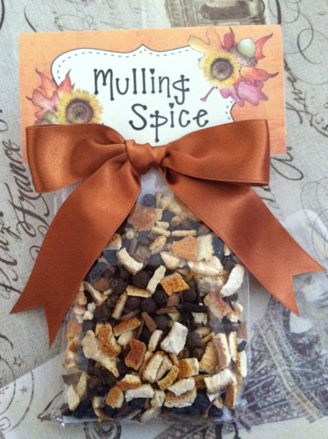 Fall Mulling Spices, Mulled Cider Packets for Favors, Hostess and