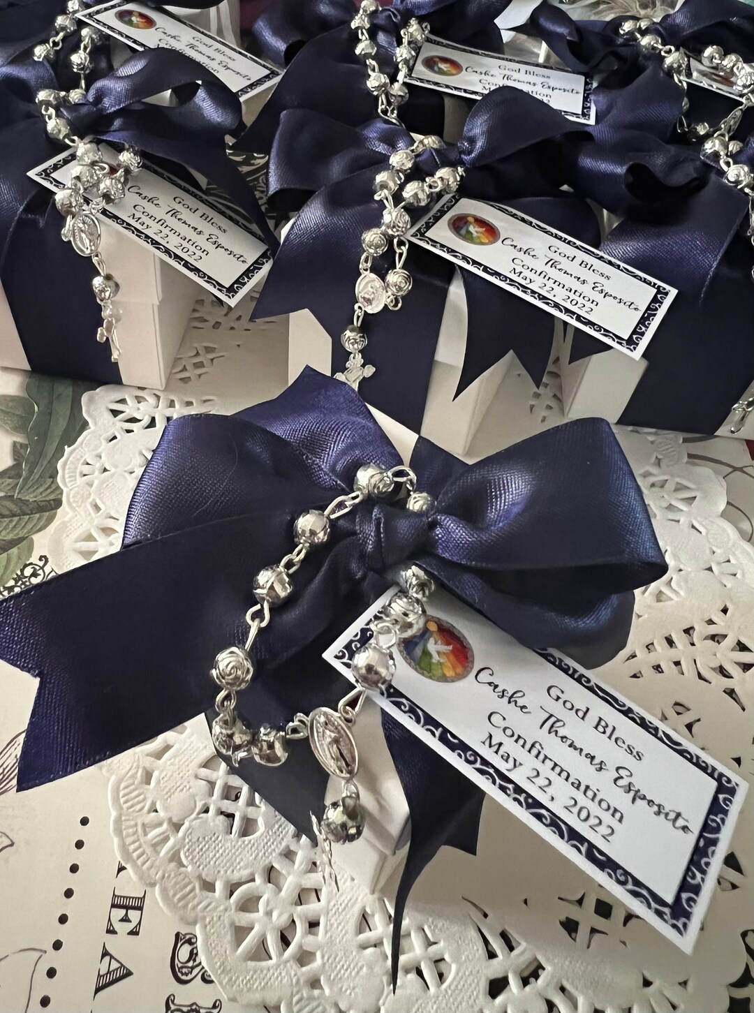 First Communion, Baptism, Confirmation or Christening Favor With 2x2