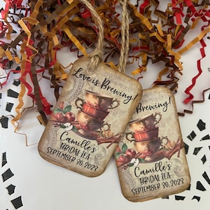Apple Spice Cider Tea Party Tags, Wedding, Bridal Shower, Rehearsal Dinner or Party Napkin Tags, Napkin Ties with Twine
