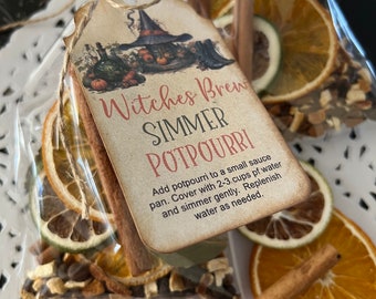 Witches Brew Simmer Potpourri, Witches Brew, Fall Simmer Potpourri, Citrus Cinnamon Simmer Potpourri for Favors, Hostess and Teacher Gifts