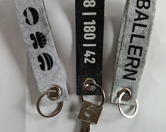 Llavero de fieltro con diseño de triatlón | Regalo - varias opciones | Triatletas, Ironman, corredores, jogging, posibilidad de personalización