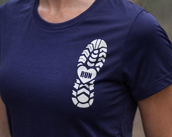 Transferencia termoadhesiva "RUN" para corredores y atletas | Transferencia termoadhesiva textil | Aplicación para camisetas, bolsos y ropa de running | Regalo para maratón/triatlón