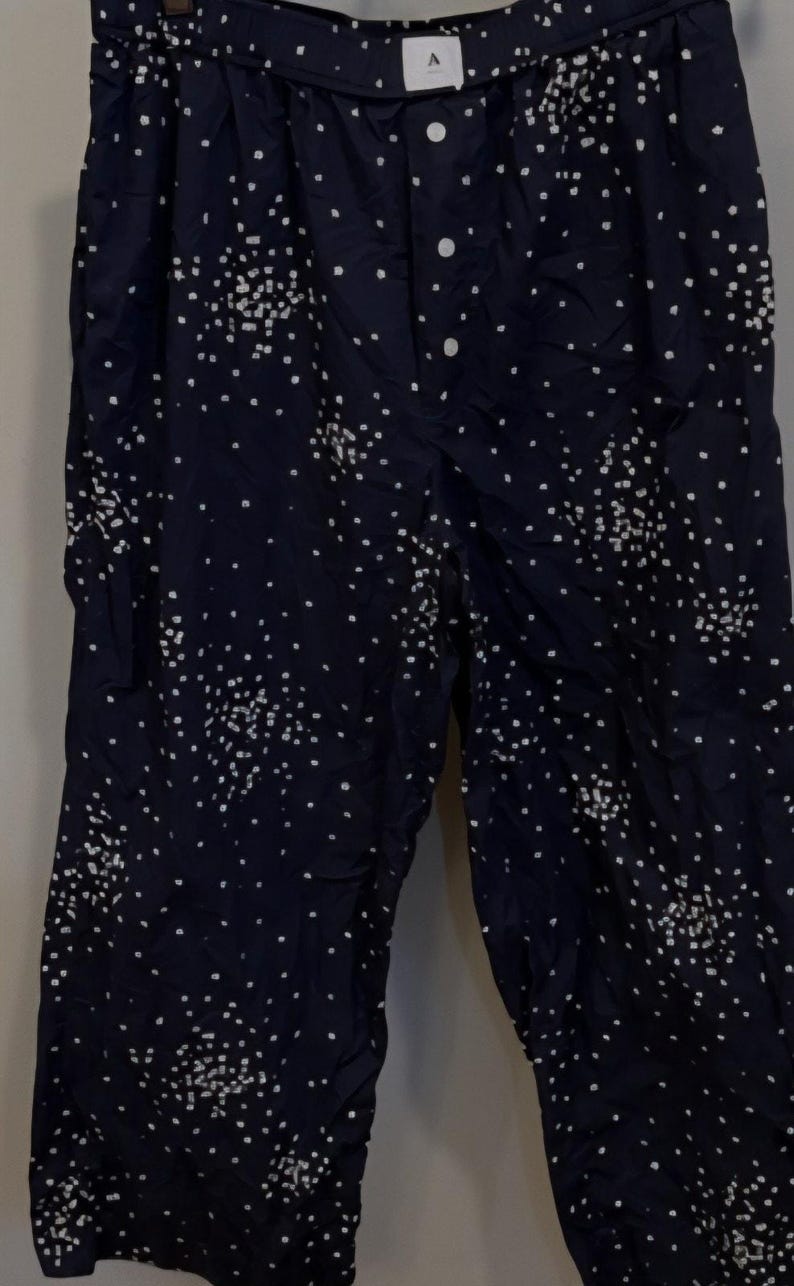 anthropologie Womens Wren boxer sleep pajama pants Dark Navy Stars Size Large image 4