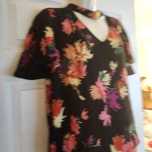 Blusa floral negra para mujer Maeve de Anthropologie, talla pequeña EUC imagen 12