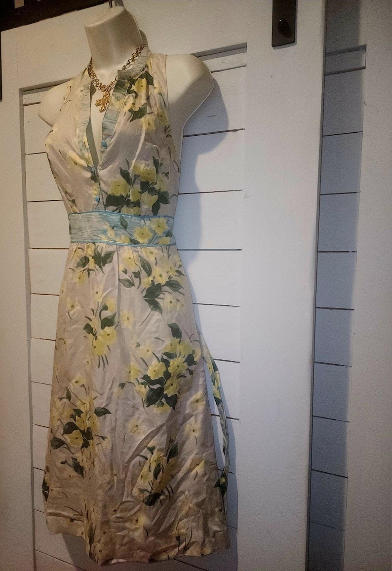 Maeve anthropologie Womens Dutch Yellow Floral Spring Midi Dress Size 6 bild 4
